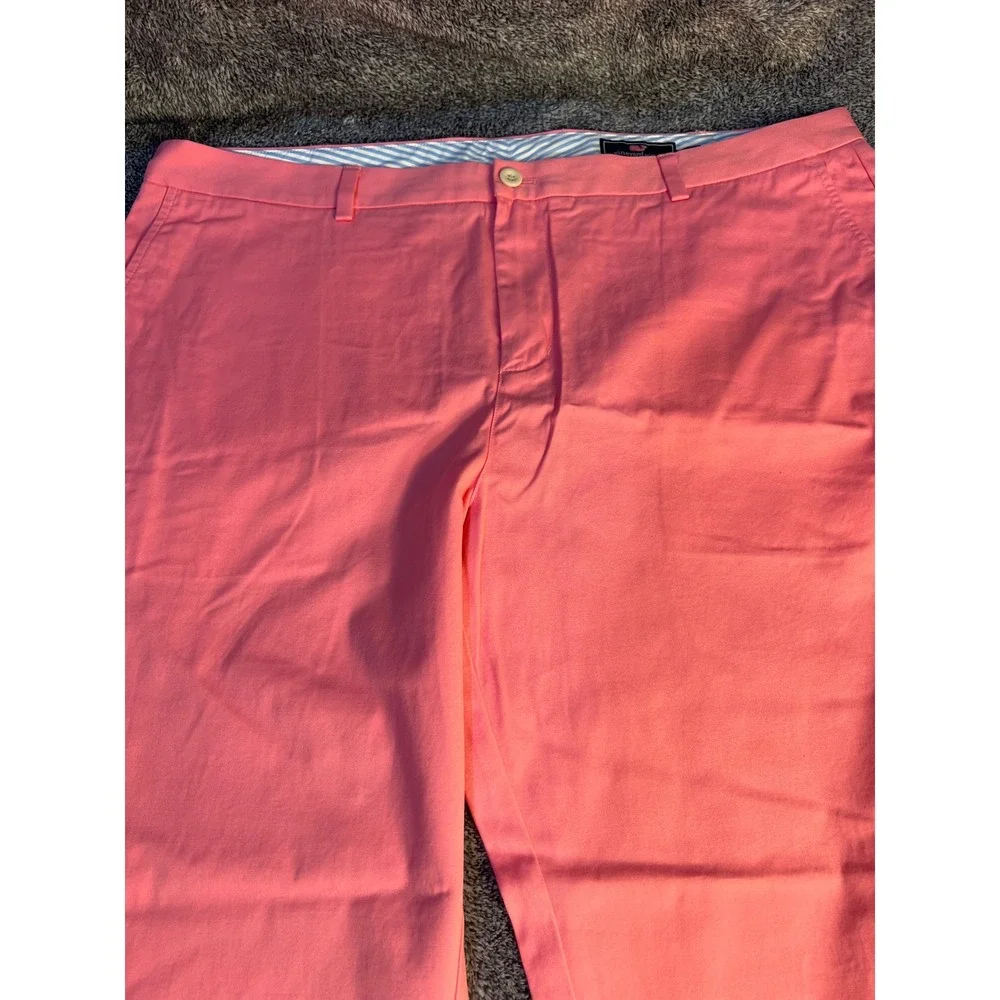 Vineyard Vines Breaker Pants Mens 42x30 Pink Cotton Chino Straight Leg Trousers